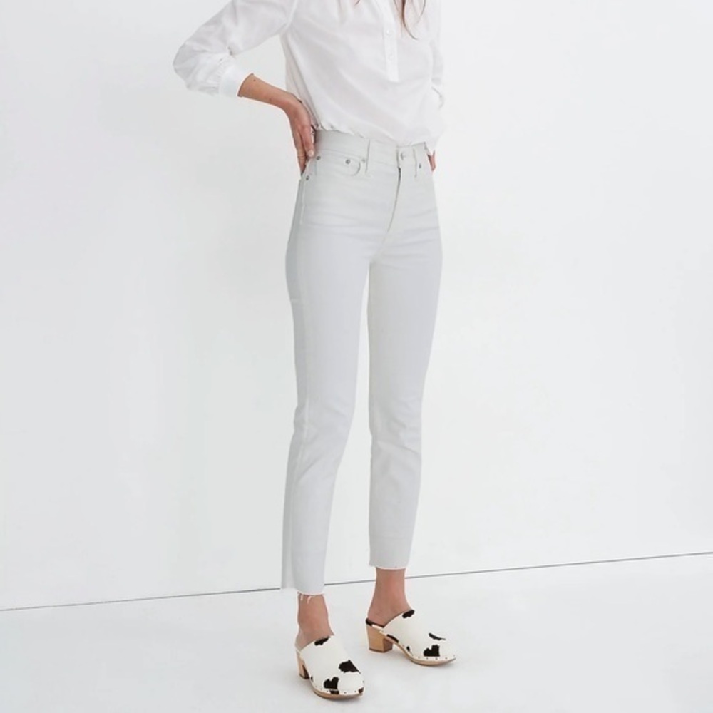 Madewell The Perfect Vintage Jean in Tile White Raw-Hem Edition Women's Size 32